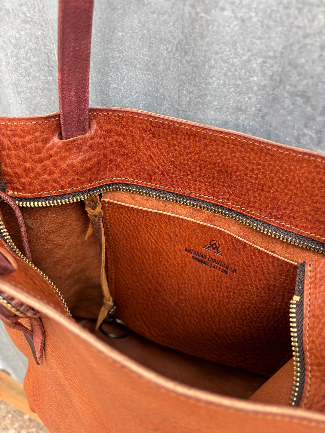 Western Tote inside detail