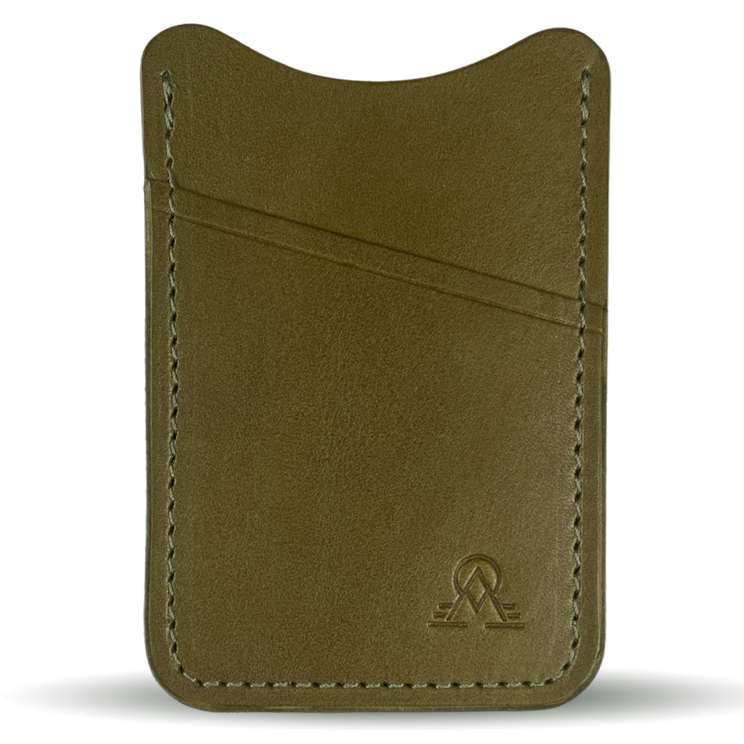 Simple Vertical Wallet - Olive